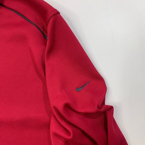 Nike Sweatshirt Mens M Medium Wine Red Golf Dri Fit Quarter Zip Pullover - Picture 4 of 13
